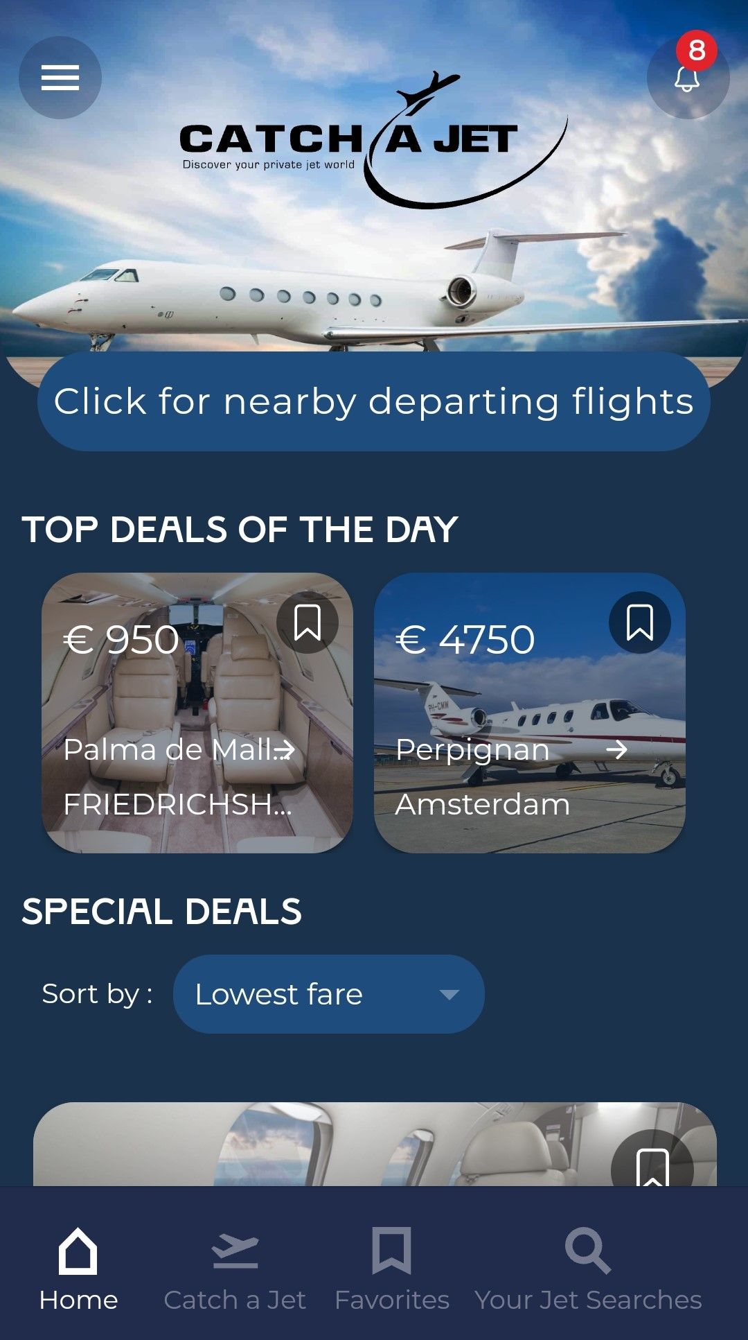Llega 'Catch A Jet', la app que promete vuelos en jet privado para todos