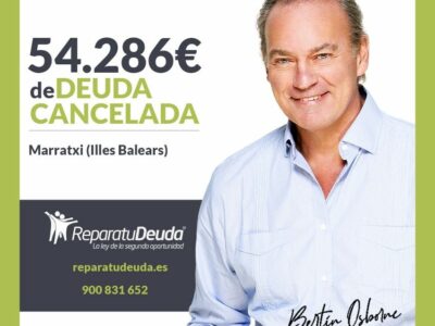 Repara tu Deuda Abogados cancela 54.286€ en Marratxi (Illes Balears) con la Ley de Segunda Oportunidad