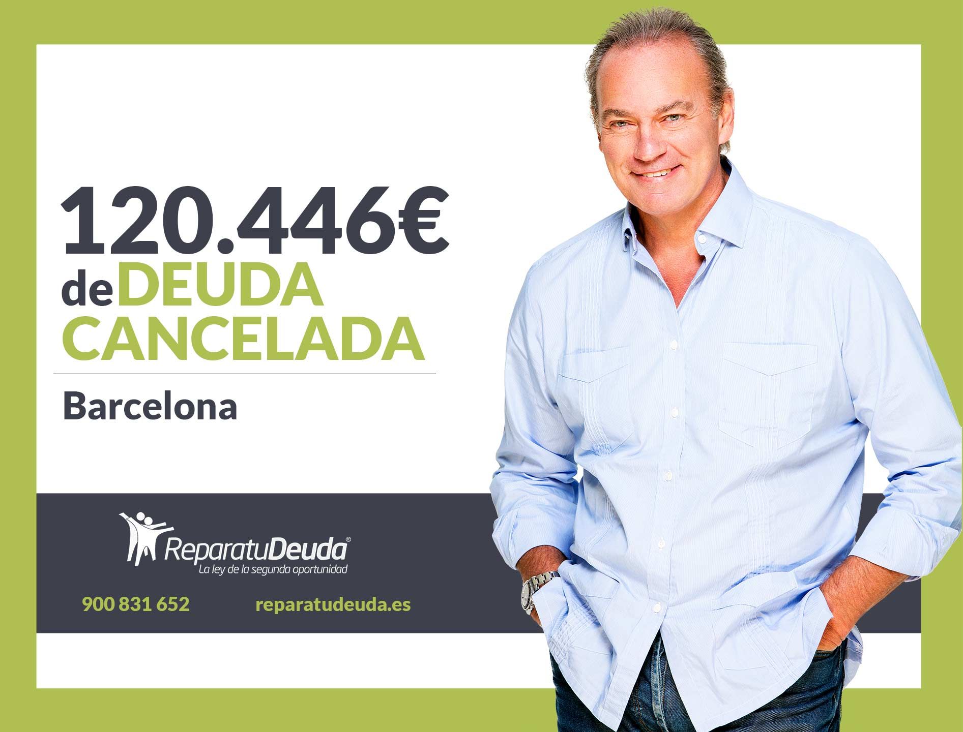 Repara tu Deuda Abogados cancela 120.446 euros en Barcelona (Catalunya) con la Ley de Segunda Oportunidad