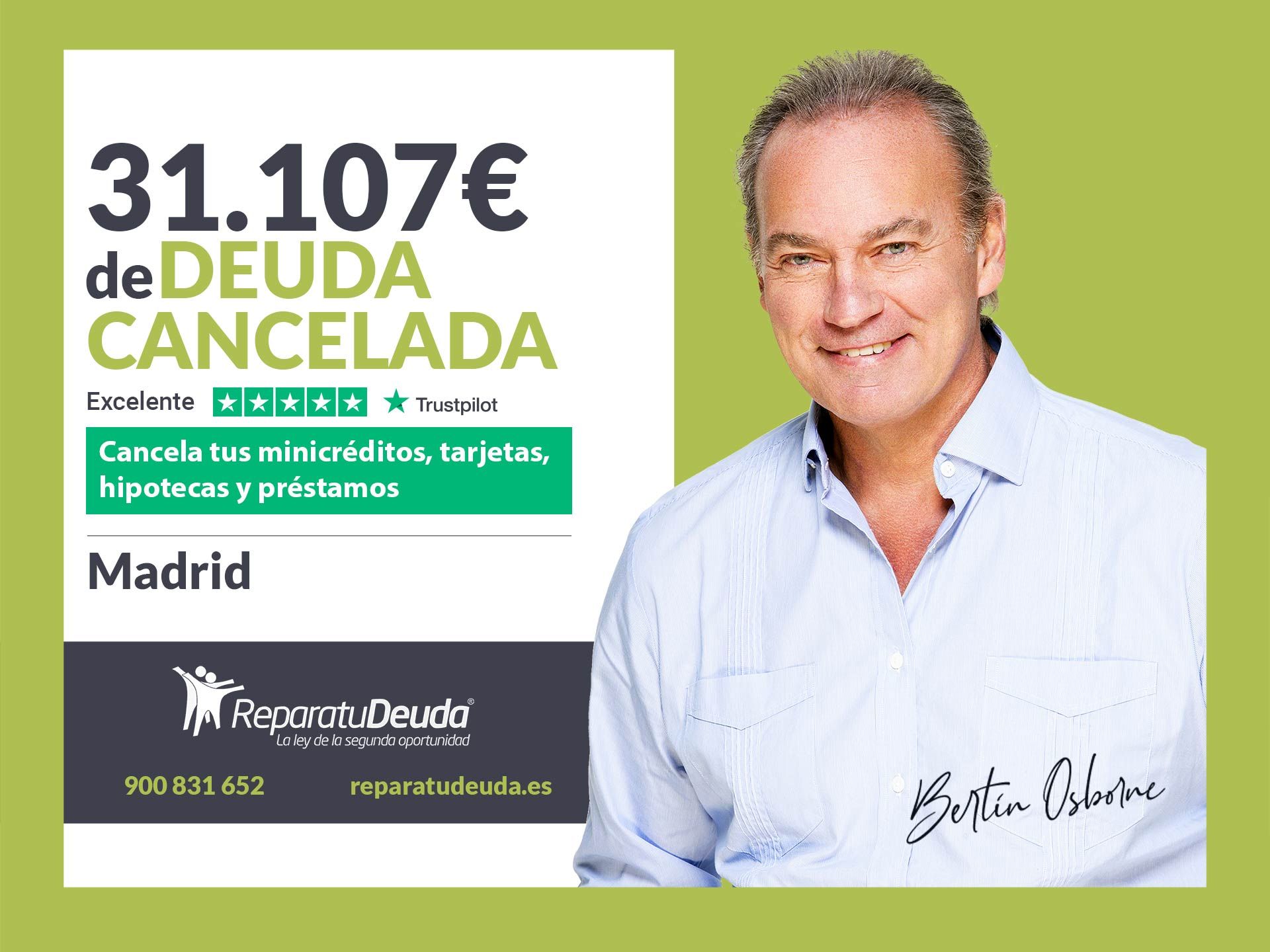 Repara tu Deuda Abogados cancela 31.107? en Madrid gracias a la Ley de Segunda Oportunidad