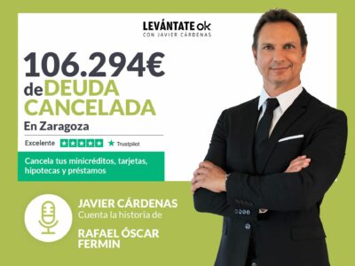 Cárdenas conversa con un exonerado de Zaragoza (Aragón) por Repara tu Deuda y la Ley de Segunda Oportunidad