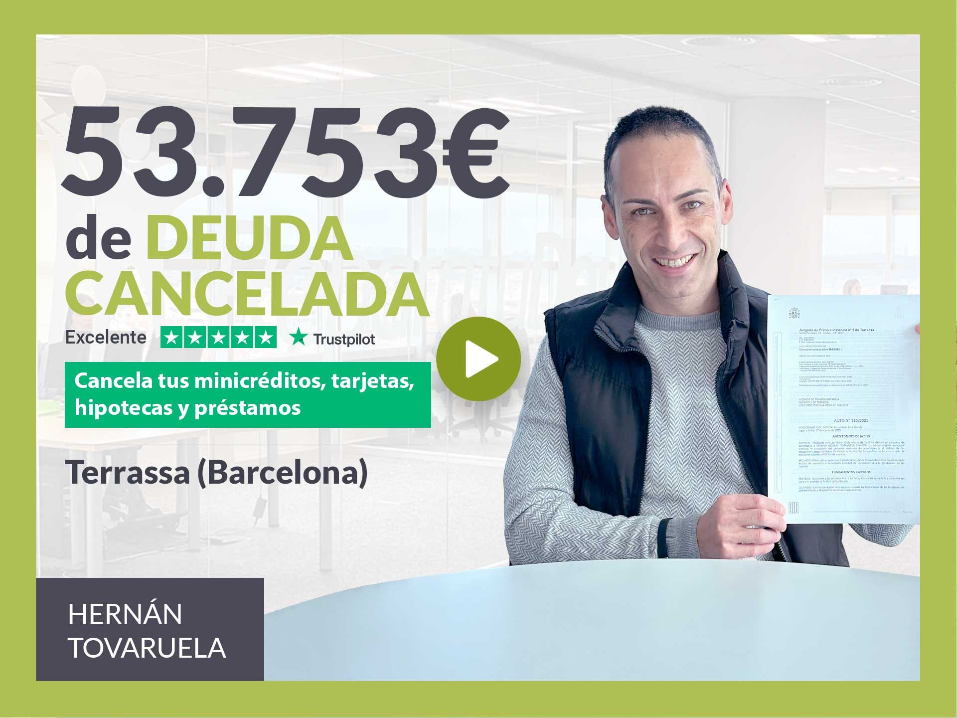 Repara tu Deuda Abogados cancela 53.753? en Terrassa (Barcelona) con la Ley de Segunda Oportunidad