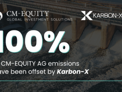 CM-Equity AG se asocia con Karbon-X para compensar el 100% de sus emisiones