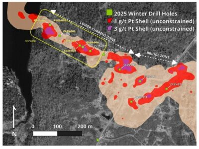 Clean Air Metals intercepta 41,0 m con una graduación de 13,2 g/t Pt.eq en el proyecto Current