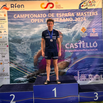 El nadador Isaac López llega al TOP 5 europeo de los 400m libres de natación en la categoría máster 40-44