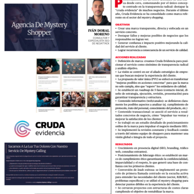 Cruda Evidencia se presenta a los Premios IPMARK en la categoría ‘Top Posicionamiento’ con NeoAttack como aliado estratégico