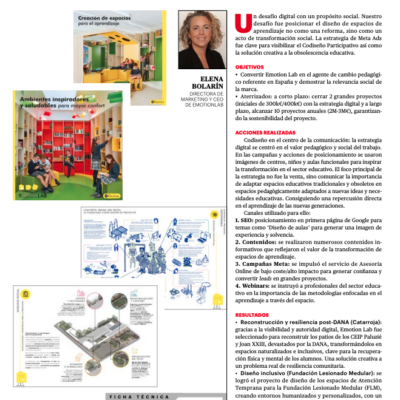 EmotionLAB opta a los Premios IPMARK tras consolidar su posicionamiento como referente en transformación educativa