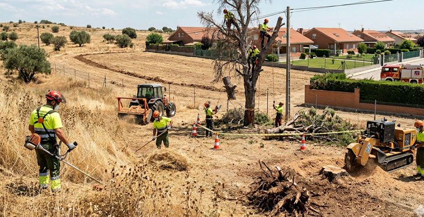 Seguridad contra incendios: Desbroce profesional y limpieza integral de parcelas Seguridad contra incendios: Desbroce profesional y limpieza integral de parcelas