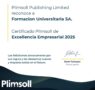 El Grupo Educativo Formación Universitaria reconocido con el Certificado Plimsoll de Excelencia Empresarial 2025