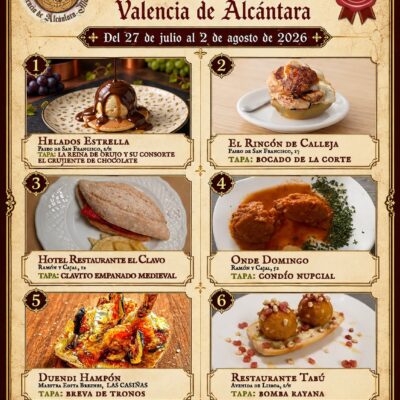 La XVII Ruta de la Tapa Isabelina invita a descubrir el sabor de la Boda Regia en Valencia de Alcántara