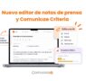 Comunicae presenta un nuevo editor de notas de prensa y Comunicae Criteria